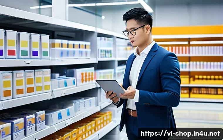 쇼핑매니저 온라인 강의 추천 - A professional Vietnamese Shopping Manager in a modern office setting, analyzing e-commerce data on ...