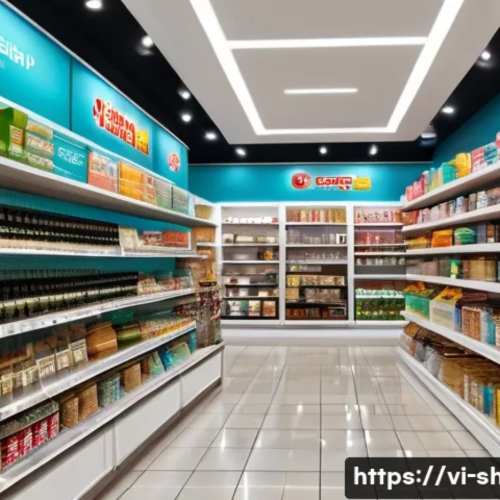 쇼핑매니저 매장 관리 팁 - A modern Vietnamese retail store interior showcasing a well-organized product display with best-sell...
